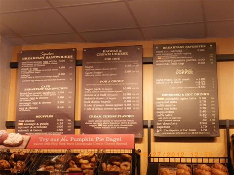 panera in store menu.